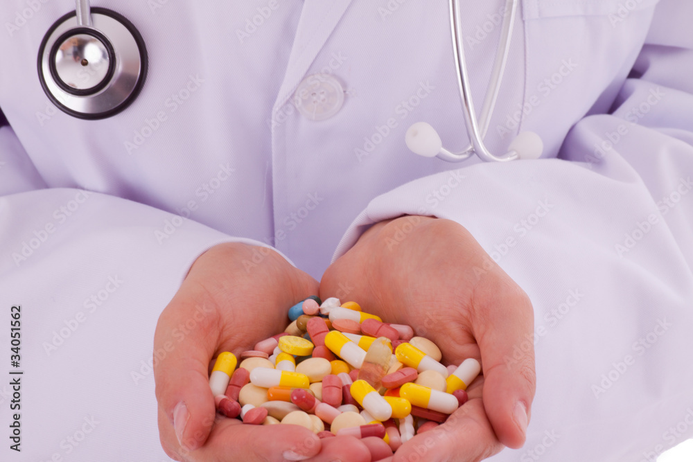 Tabletten in der Hand Tabletten in der Hand