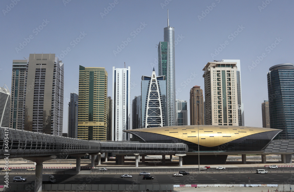 Obraz premium Skyscrapers at Sheikh Zayed Road in Dubai