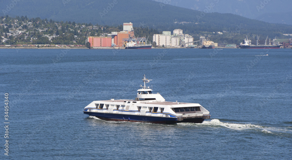 Seabus between Downtown Vancouver and North Vancouver