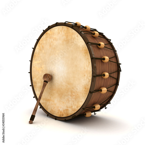 Ramadan Drum 3D Rendered Isolated