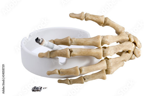 Hand Skeleton with cigarette