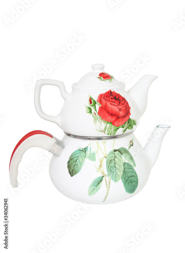 teapot tea hot tea breakfast ceramic porcelain çaydanlık photo