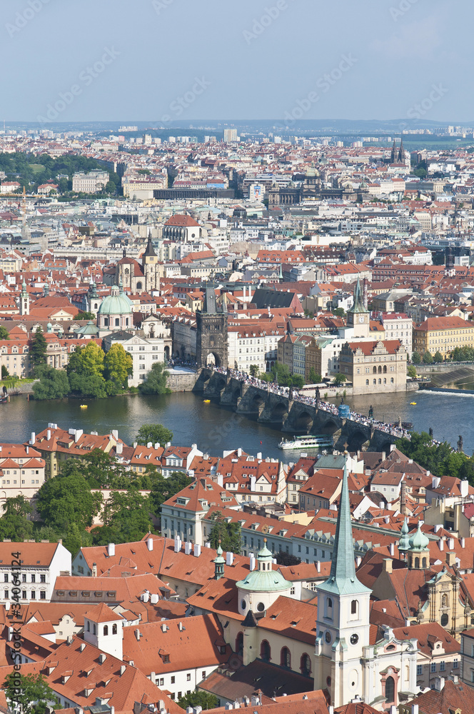 Charles bridge from the Castle of Prague