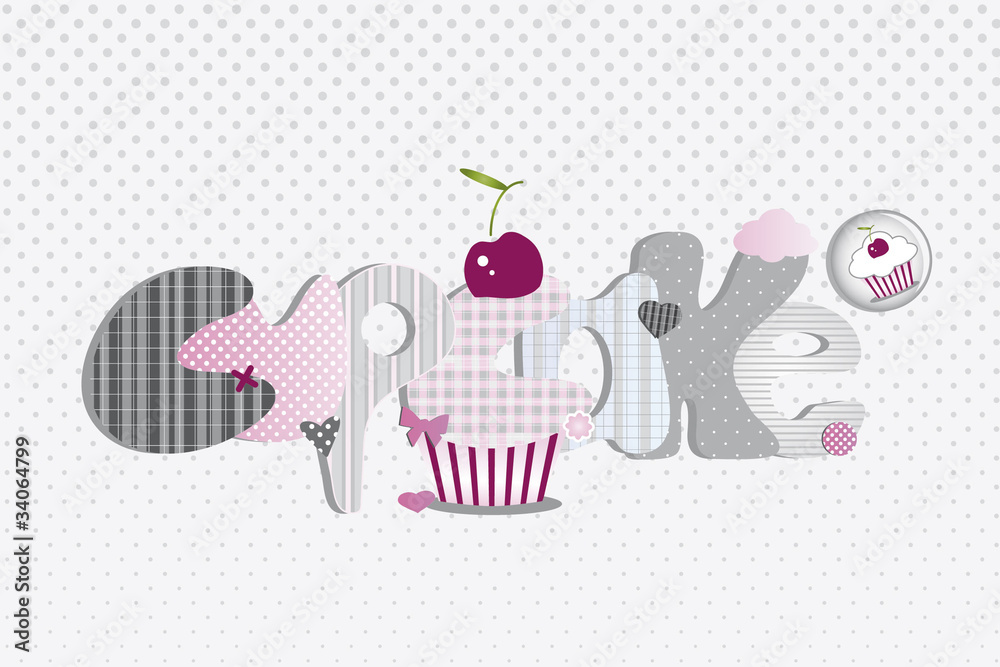 Cupcake mit Button
