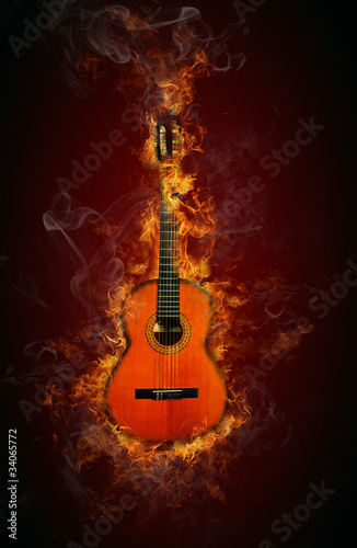 Fire guitar