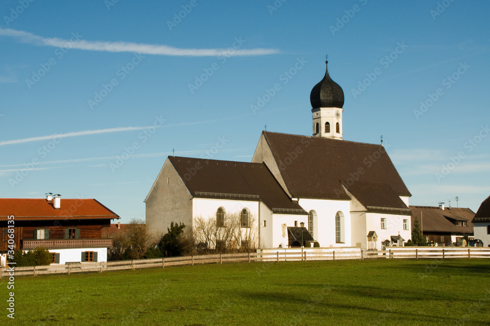 Dorf Kirche Idylle Wohnort