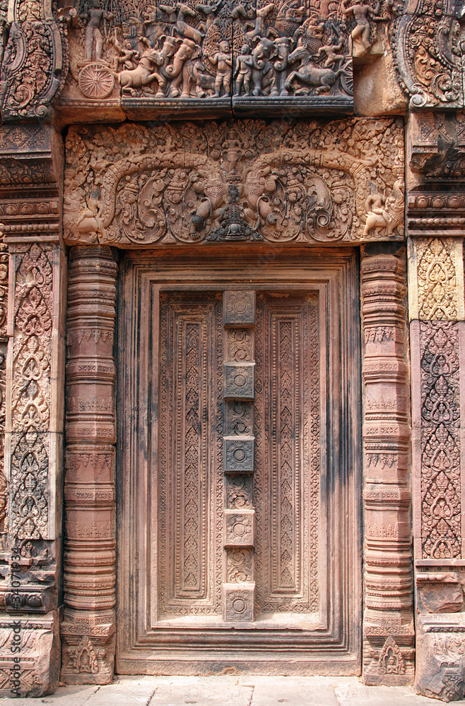 Gate in Banteay Srei Wat, Cambodia