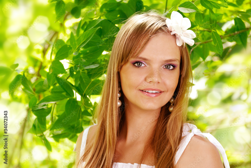 Beautiful face of a young woman Beautiful face of a young woman