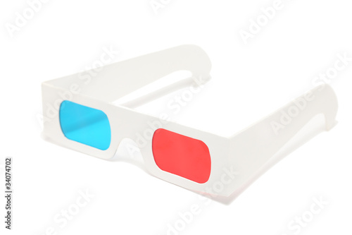 3D-glasses on white background