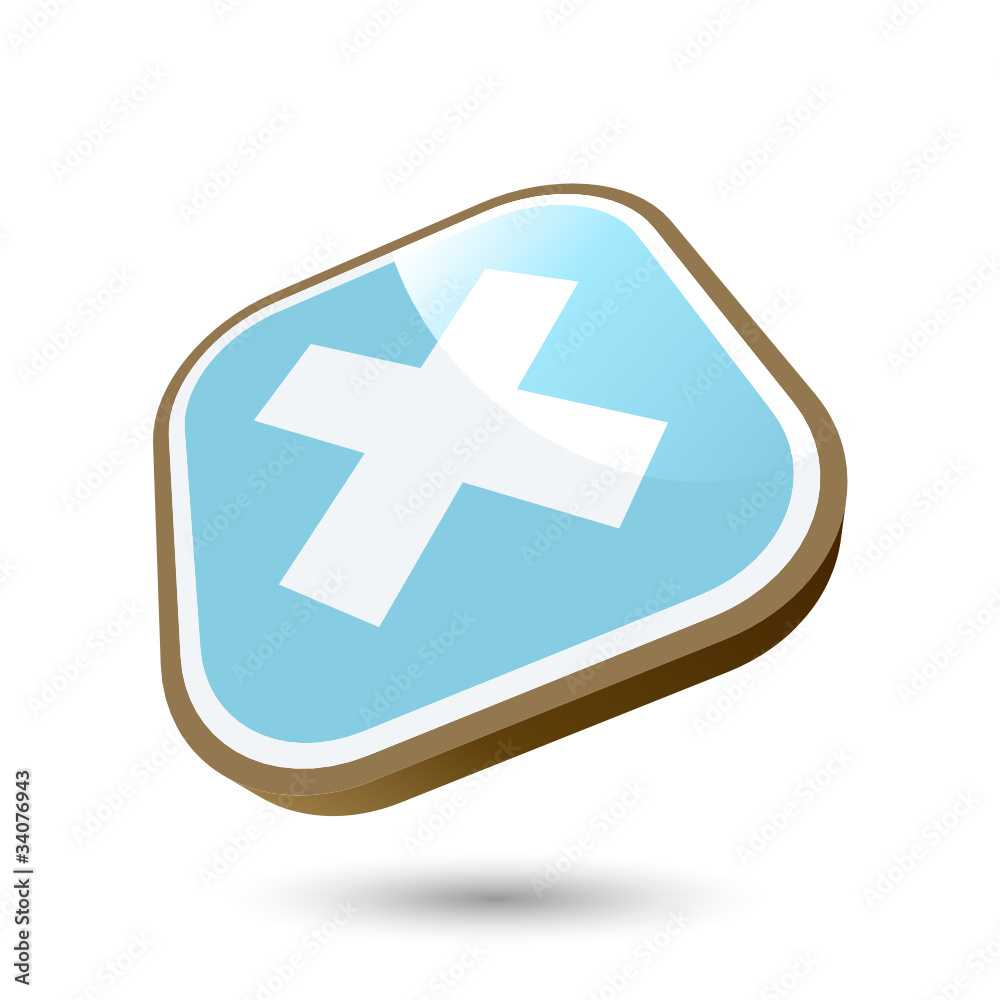 Obraz premium kreuz icon plus