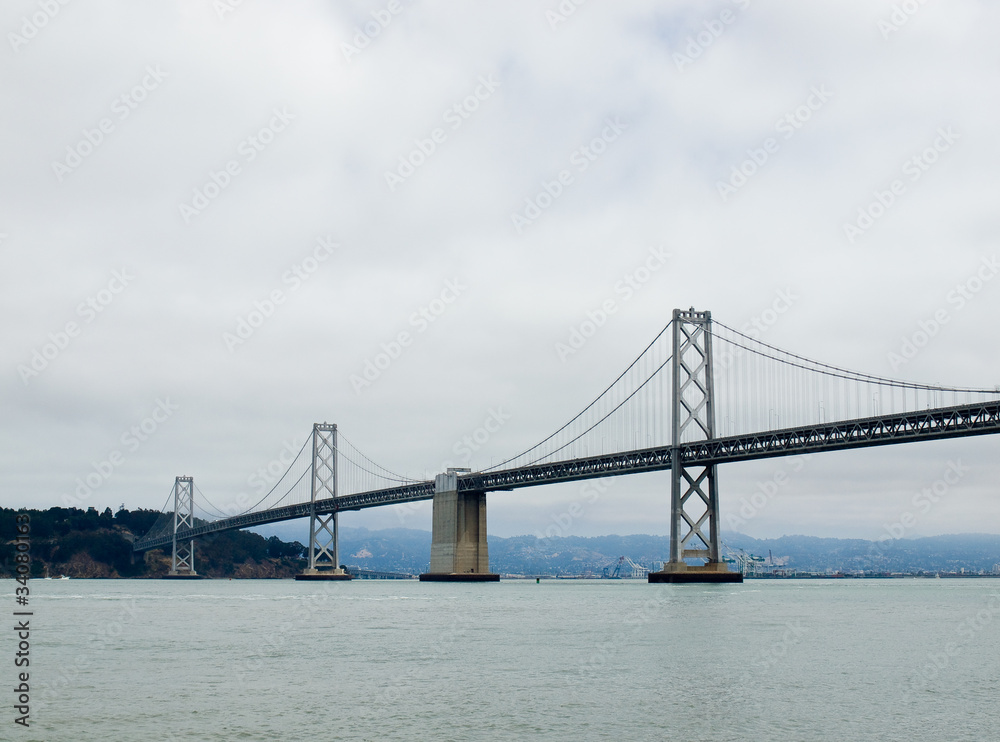 San Francisco Bay Bridge on a Cloudy Day