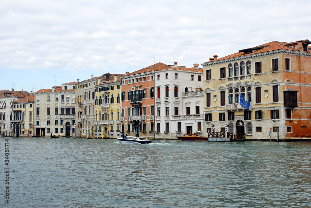 Venice buildings on the grand canal in Cannaregio area