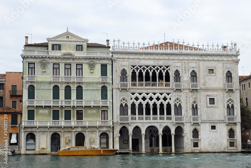 Italy, Venice The Ca Oro facade on the Grand Canal. © claudiozacc