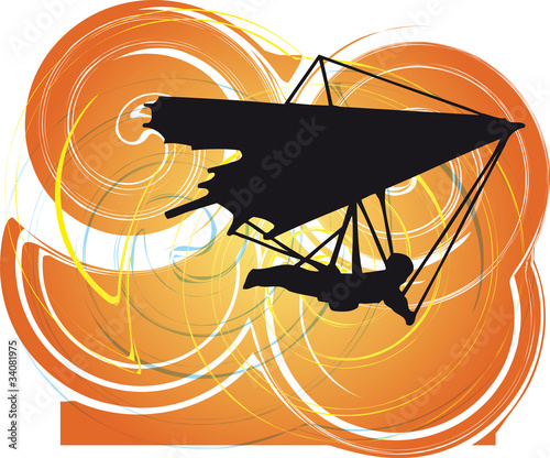 Hang Glider. Vector Illustration © Aroastock
