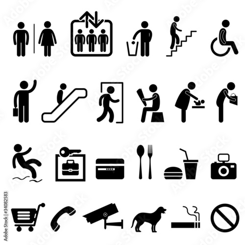 Public Sign Shopping Center Building Icon Symbol