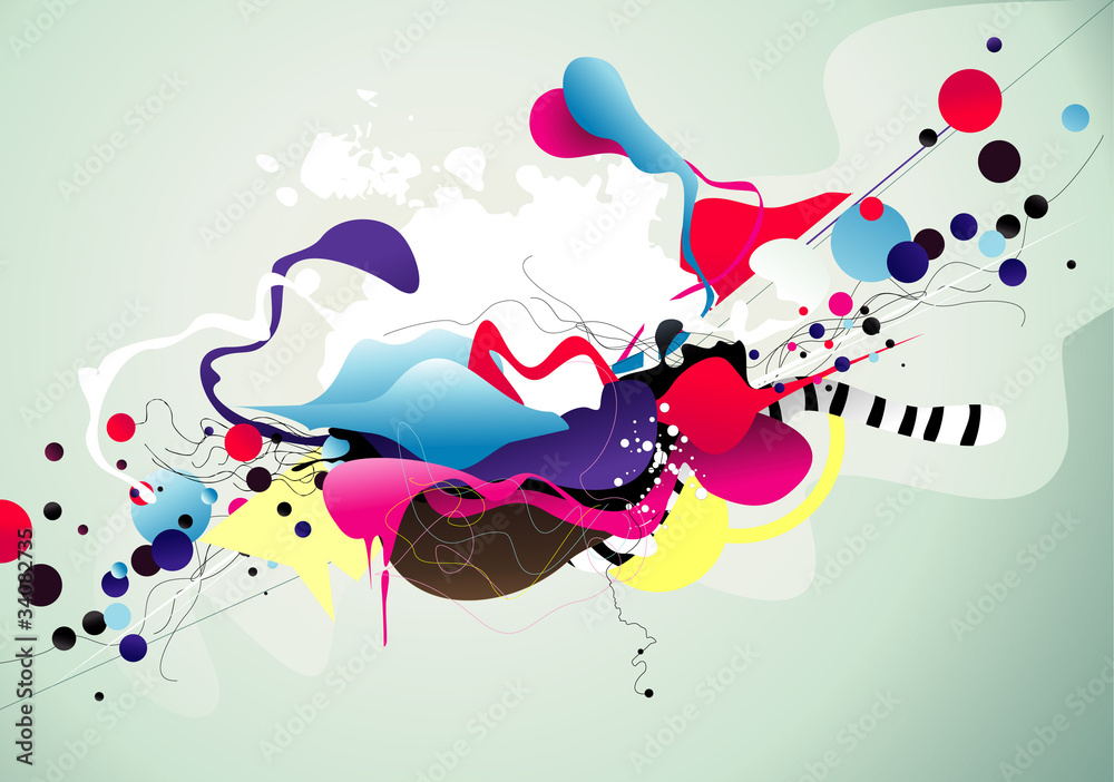 Naklejka premium color abstract vector design