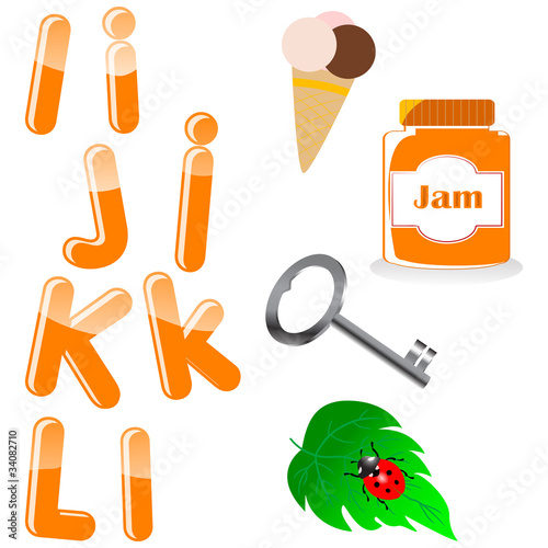English alphabet.