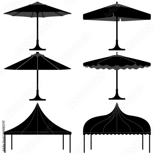 umbrella tent gazebo canopy camp silhouette