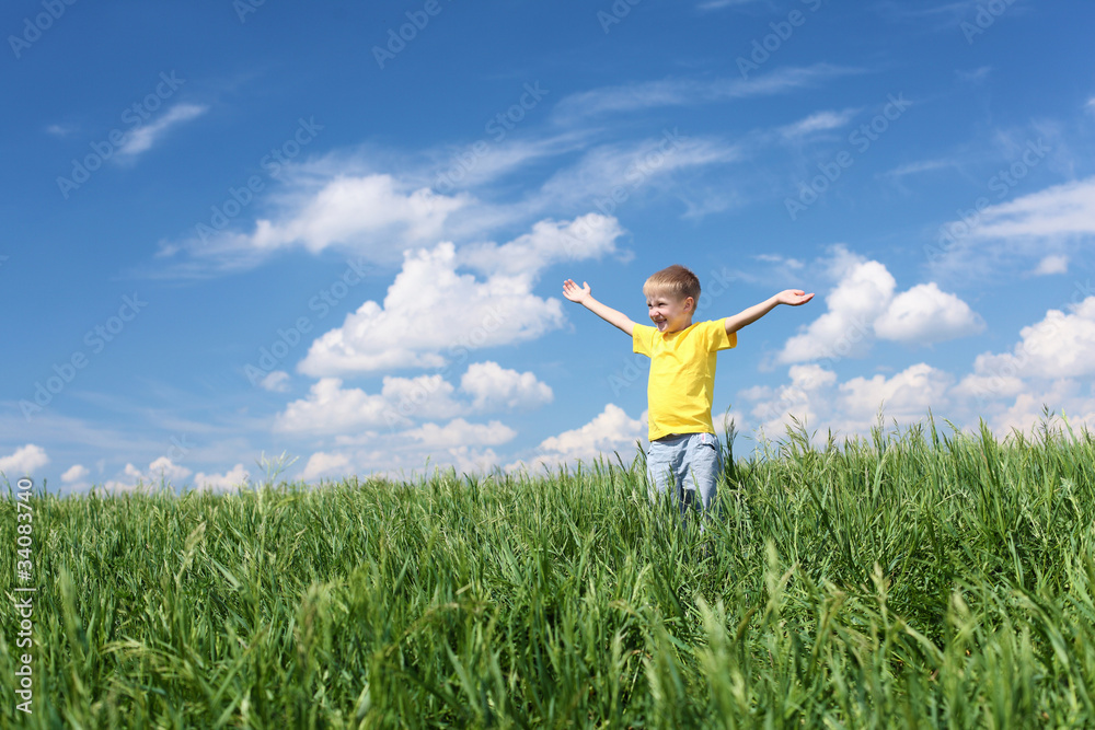 little boy outdoors