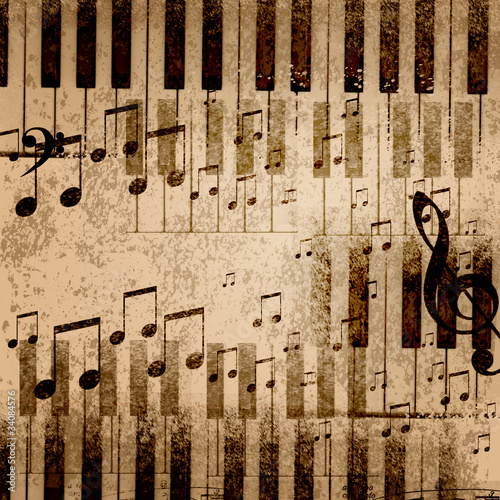 Canvas-taulu music notes