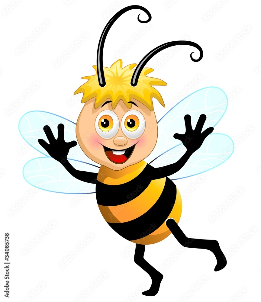 Fototapeta premium Ape Cartoon-Cute Cartoon Bee-Vector