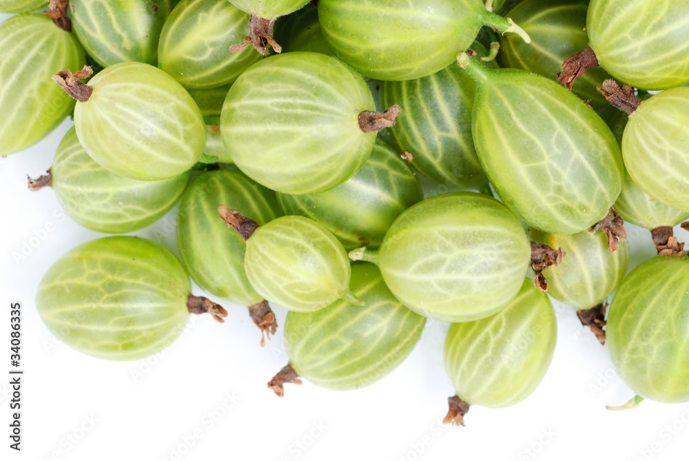 Gooseberry; object on a white background Gooseberry; object on a white background