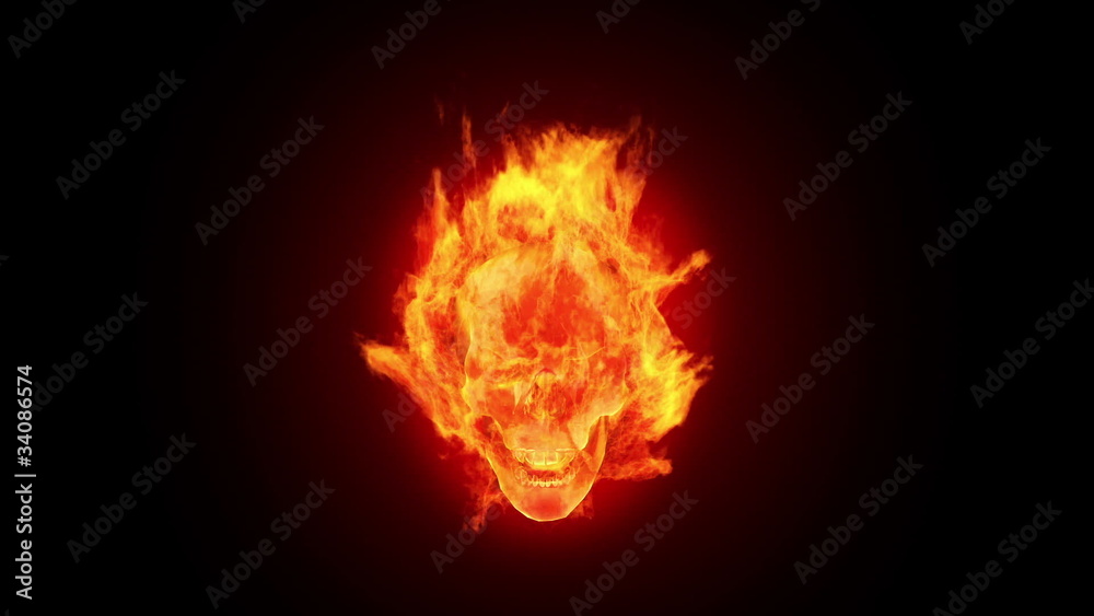 Fire skull, HD loop Fire skull, HD loop