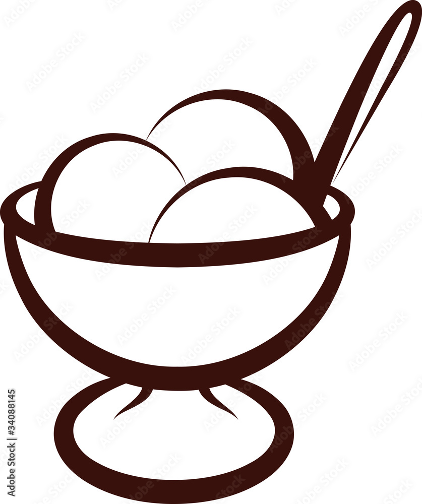 simple illustration with an ice-cream simple illustration with an ice-cream