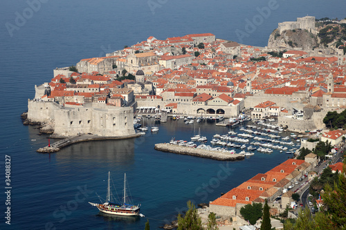 View of the historic Croatian town Dubrovnik