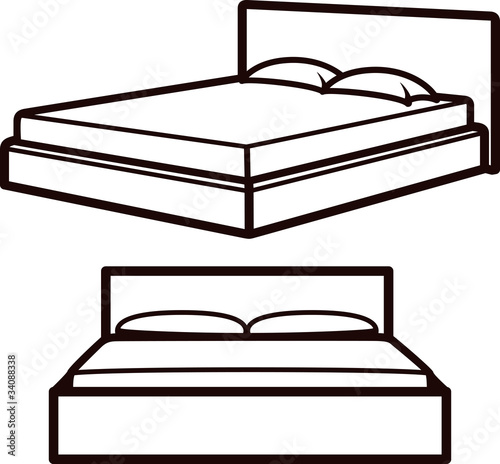 simple illustration with beds