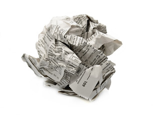 Deken met foto Kranten crumpled newspaper  © Dmitriy Sladkov
