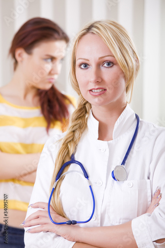 upset patient and doctor