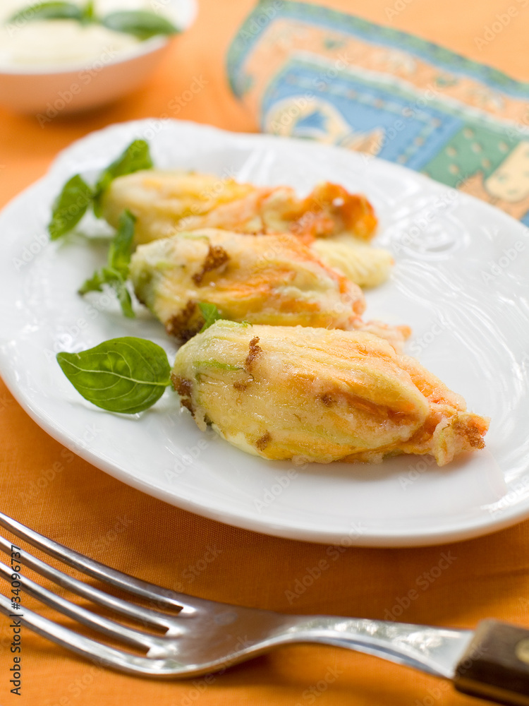 Stuffed zucchini flower Stuffed zucchini flower
