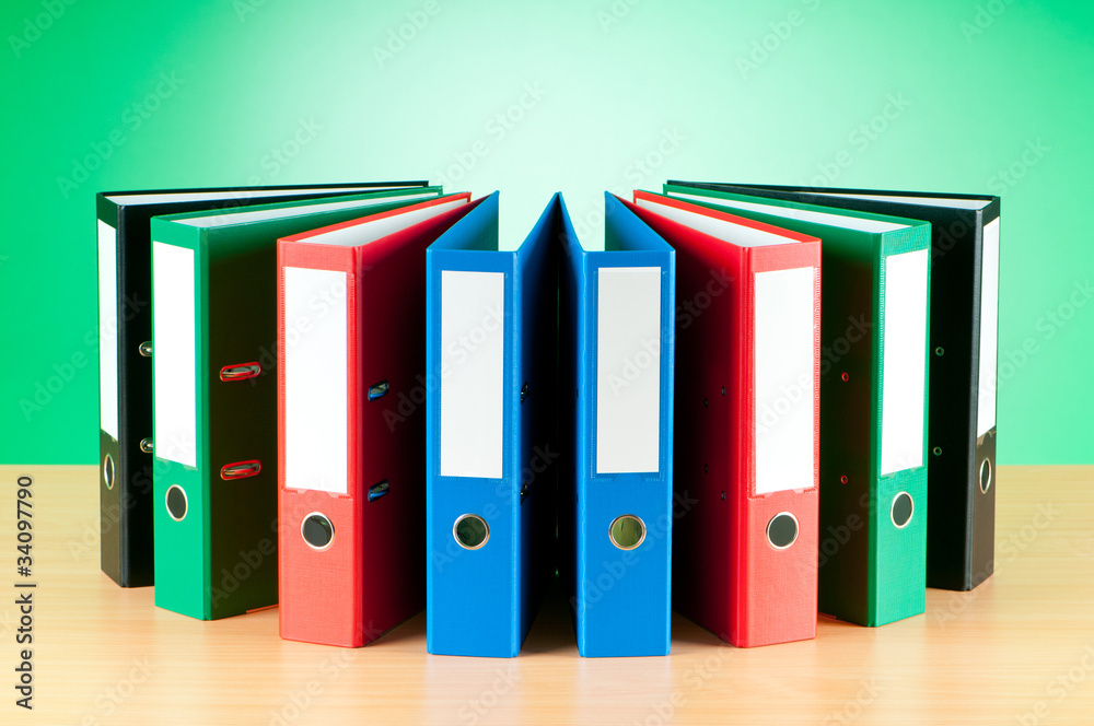 Office folder against gradient background Office folder against gradient background