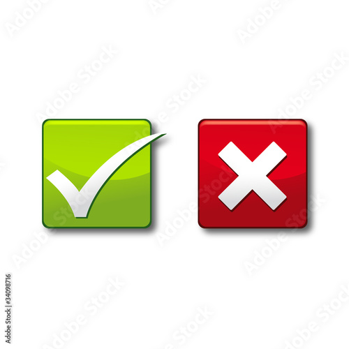 coche, icone validation, refus