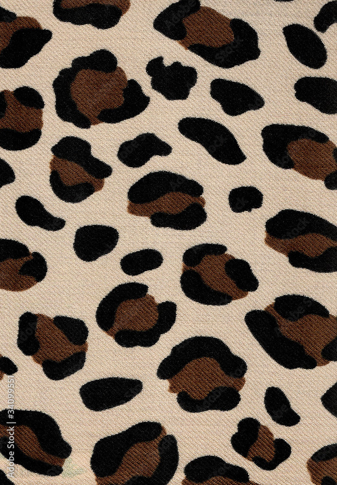 Textile à impression léopard. Textile à impression léopard.
