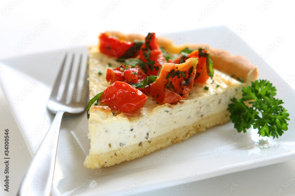 Tomato, Basil and Goat Cheese Tart