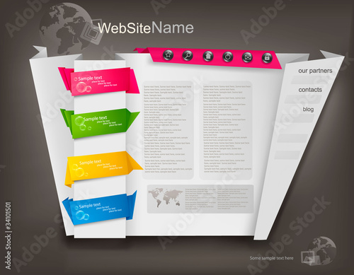 Business website design template. Vector illustration.