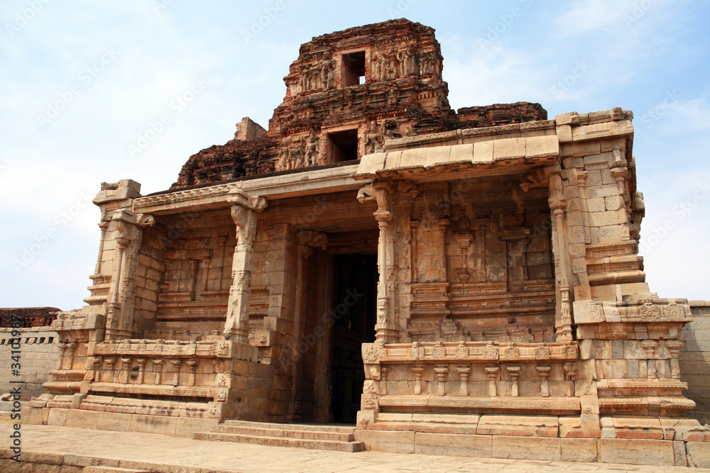 Gate of Krishna Temple in Hampi India