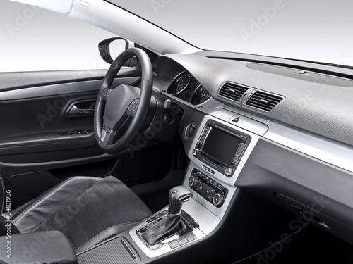 A studio shot of a modern car interior.