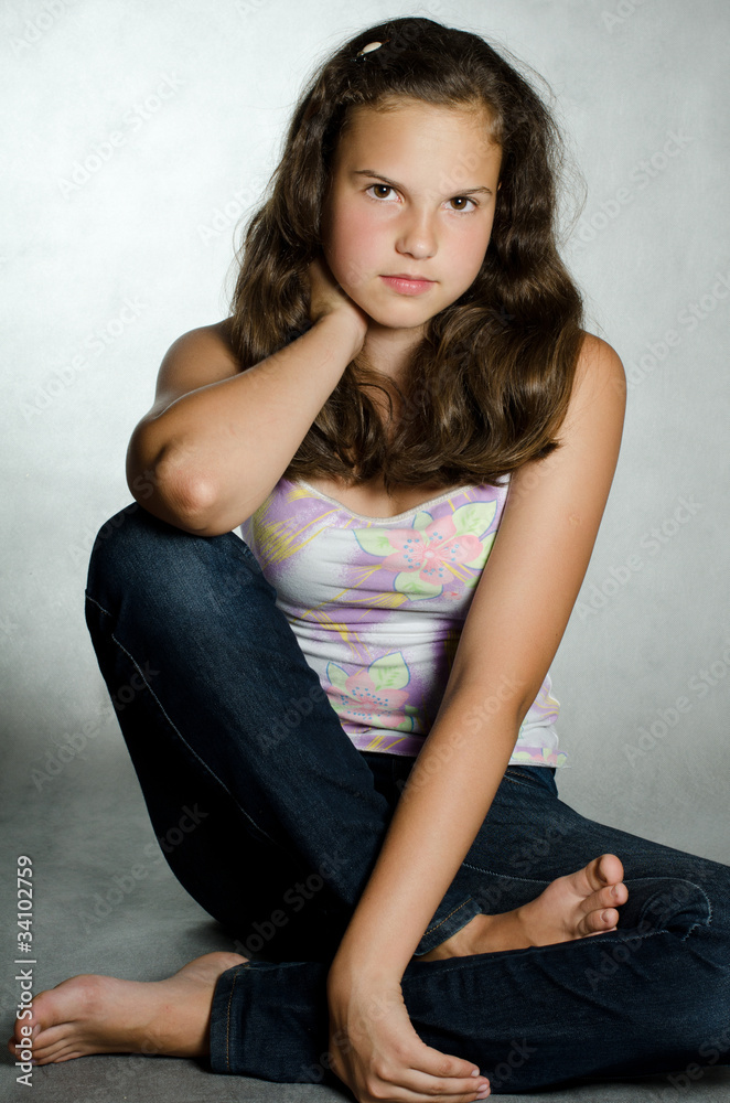 Portrait of the young beautiful girl Portrait of the young beautiful girl