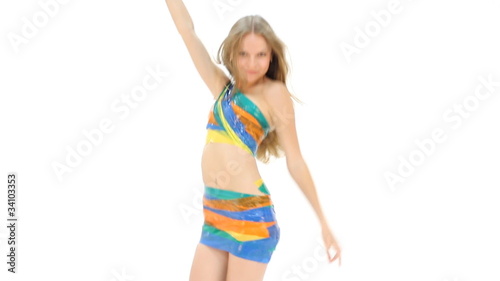 Young sexy female dancing
