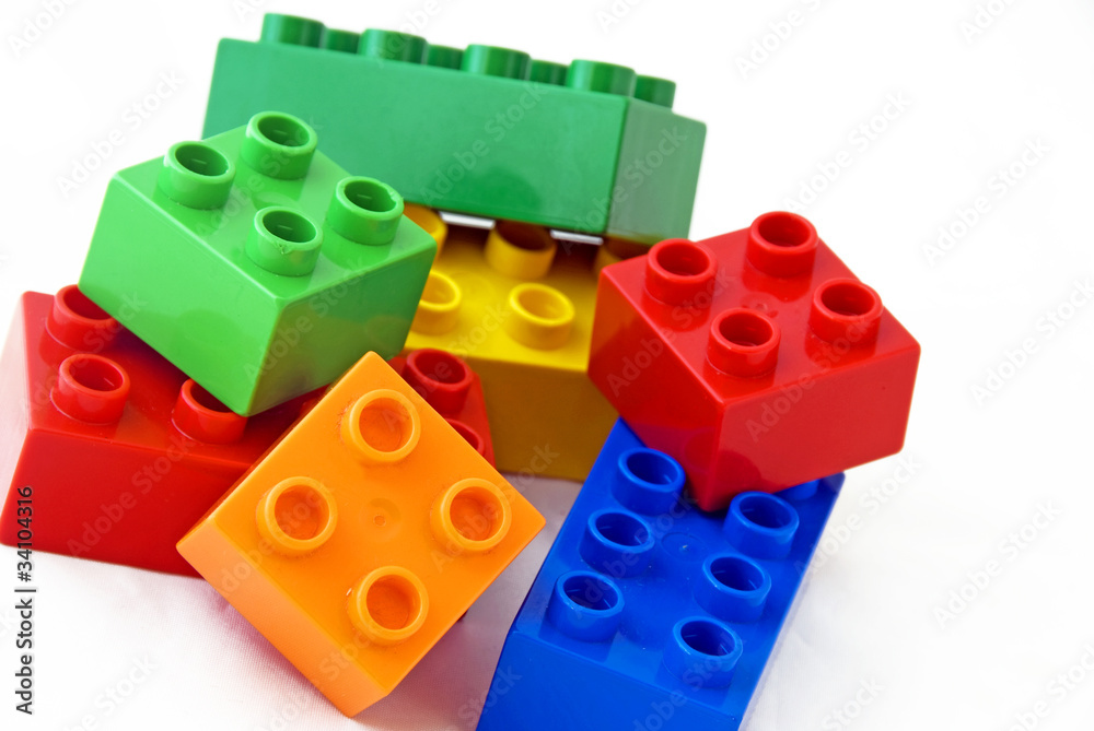 Colorful building bricks Colorful building bricks