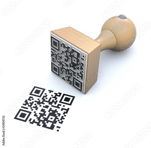 QR rubber stamp photo