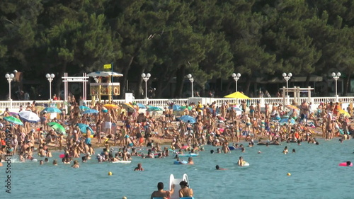 a lot of people on the beach