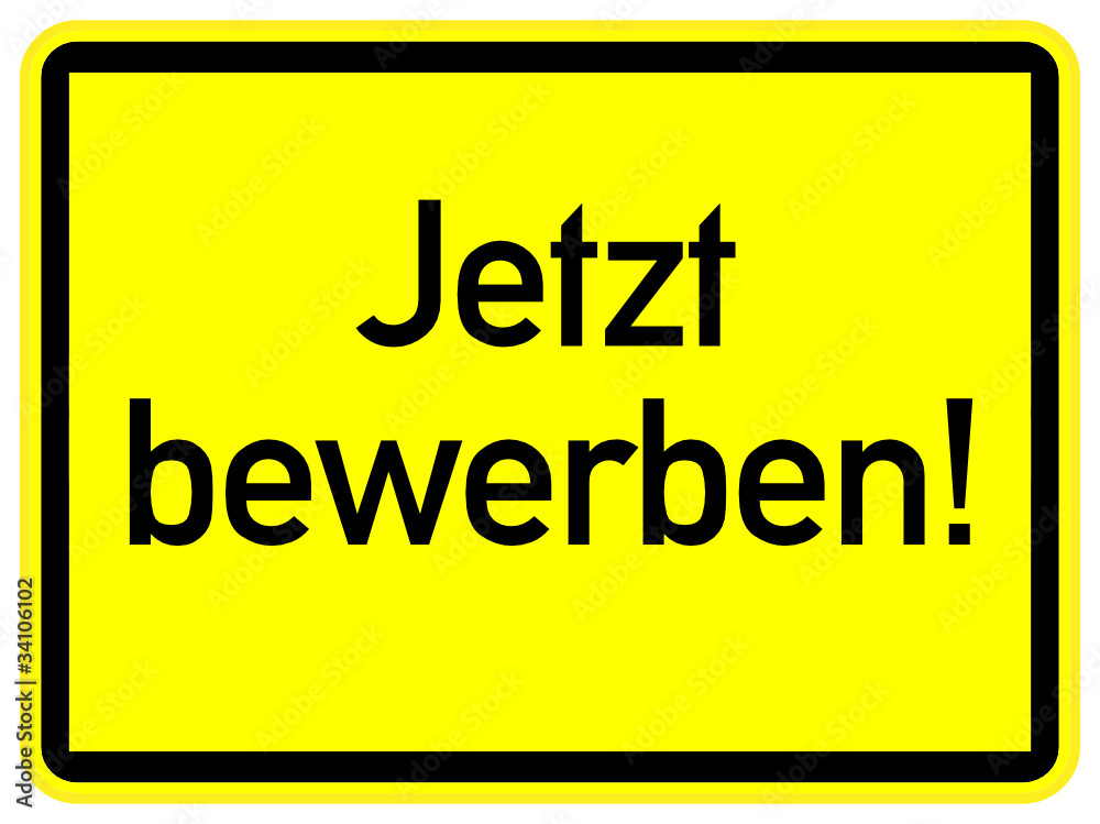 Obraz premium Jetzt bewerben