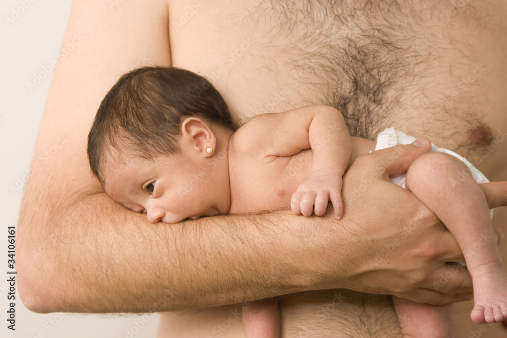 Beautiful Baby On Father´s Arms Beautiful Baby On Father´s Arms