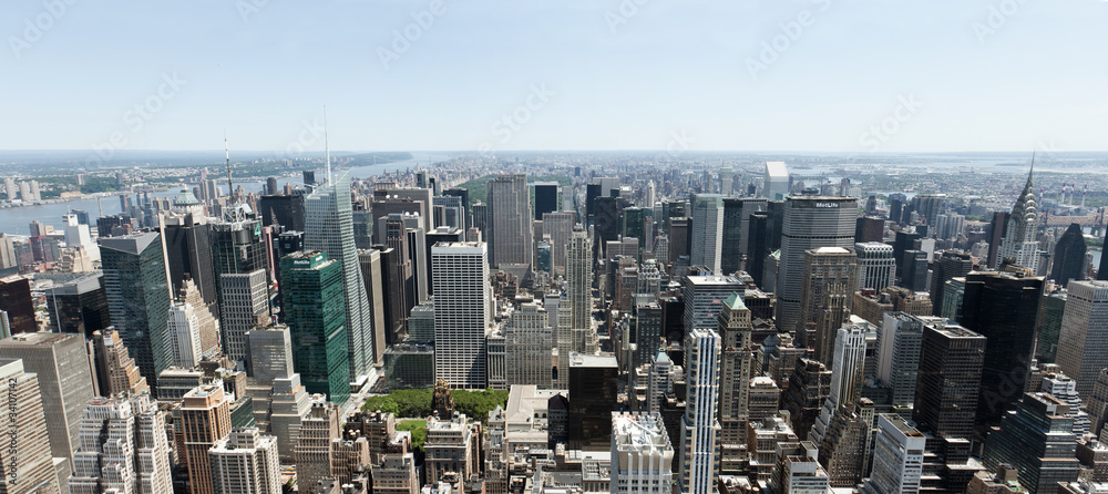 Panoramic view of midtown Manhattan