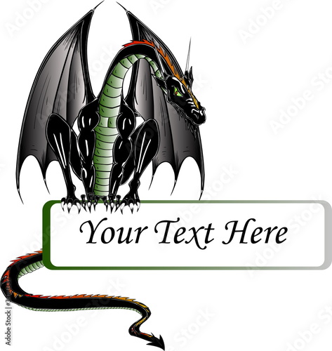 Black dragon banner