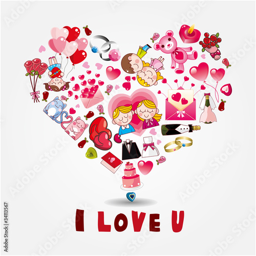 cartoon love card.